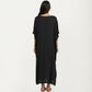 V-Neck Maxi Swim Cover Up Dress Loose Short Sleeve Lightweight Beach Caftan