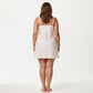 Plus Size Lace Panel Chemise Slip Dress Adjustable Strap Sleepwear