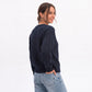Swan Graphic Crewneck Long Sleeve Pullover Sweater