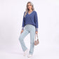 Long Sleeve Collared V Neck Knit Pullover Sweater