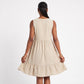 Sleeveless V-Neck Babydoll Ruffle Hem Dress with Pockets