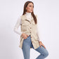 Button Front Corduroy Vest with Flap Pockets