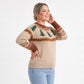 Plus Size Fair Isle Tree Print Crewneck Sweater