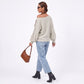 Abstract Graphic Print Long Sleeve Knit Sweater