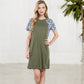 Short Sleeve Leopard Print Raglan Dress