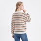 Multicolor Striped Crewneck Long Sleeve Knit Sweater