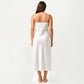 Plus Size Satin Wrap Nightgown with Lace Trim Adjustable Spaghetti Straps Side Tie Midi Length Sleepwear Dress