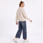 Long Sleeve Polo Sweatshirt with Snap Button Placket