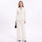 Shawl Collar Blazer and Straight Leg Pants Two Piece Suit Set