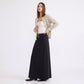 Striped Ribbed Crewneck Button Front Cardigan Sweater