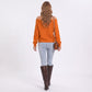 Off Shoulder Front Twist Knit Long Sleeve Sweater