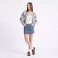 3D Floral Pearl Button Fuzzy Knit Cardigan Sweater