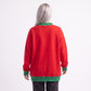 Long Sleeve Contrast Trim Sweatshirt with Polka Dot Details