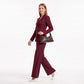 Double Breasted Blazer and Straight Leg Pants Two Piece Suit Set
