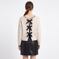 Contrast Trim Crewneck Knit Sweater