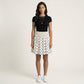 Polka Dot A Line Skirt Smocked High Waist Flowy Lightweight Casual Mini Skirt