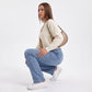 Butterfly Applique Open Front Cropped Cardigan Sweater