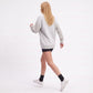 Plaid Sleeve Crew Neck Long Sleeve Pullover Sweatshirt