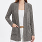 Open Front Cardigan with Front Pockets