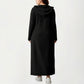 Plus Size Long Sleeve Hooded Maxi Dress with Relaxed Fit Silhouette and Soft Flowy Hem