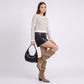 Wavy Stripe Pointelle Cropped Knit Sweater