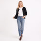 Soft Textured Button-Front Crew Neck Cardigan