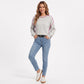Contrast Piping Long Sleeve Relaxed Sweatshirt