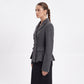 Double Breasted Peplum Blazer with Notched Lapels