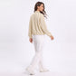 Quilted Full Zip Jacket with Collared Neckline