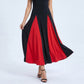 Spaghetti Strap Colorblock Fit and Flare Midi Dress
