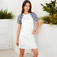 Short Sleeve Leopard Print Raglan Dress