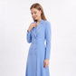 Long Sleeve Double Breasted Blazer Midi Dress with Notched Lapels