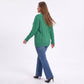 Plus Size Faux Pearl Cable Knit Tunic Sweater