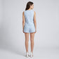 2-Piece Striped Outfit Oversized Bow V-Neck Sleeveless Top and Shorts Set