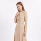 Long Sleeve Double Breasted Blazer Midi Dress with Notched Lapels