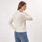 Ribbed Wide Collar Zip-Front Cardigan Sweater