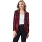 Long Sleeve Sparkle Sequin Two Button Blazer Jacket