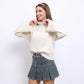 Turtleneck Bell Sleeve Relaxed Fit Knit Sweater