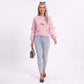 Colorful Bow Crew Neck Long Sleeve Knit Sweater