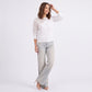 3D Floral Applique Crew Neck Long Sleeve Sweatshirt