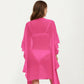 Open Front Swim Cover Up Kimono with Ruffle Sleeves Lightweight Beach Cardigan
