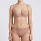 2 Piece Floral Lace Underwire Bra and Panty Lingerie Set