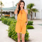 Sleeveless Drawstring Neck Romper with Elastic Waistband