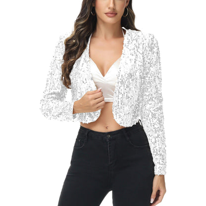 Sequin Bedazzled Long Sleeve Bolero