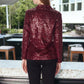 Long Sleeve Sparkle Sequin Two Button Blazer Jacket