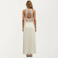 Boho Crochet Lace Inset Maxi Dress with Keyhole Back
