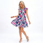 Floral Print Ruffle Sleeve Tiered Mini Dress