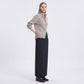 Mock Neck Zip-Front Knit Cardigan Sweater