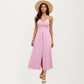 Sleeveless Maxi Dress with Cutout Front and Smocked Back