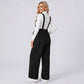 Maternity Corduroy Overall Jumpsuit with Adjustable Straps and Wide Leg Fit
